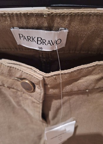 Haki Kadın Pantolon Midi Boy Fermuarlı - Görsel 9