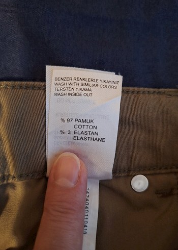 Haki Kadın Pantolon Midi Boy Fermuarlı - Görsel 8