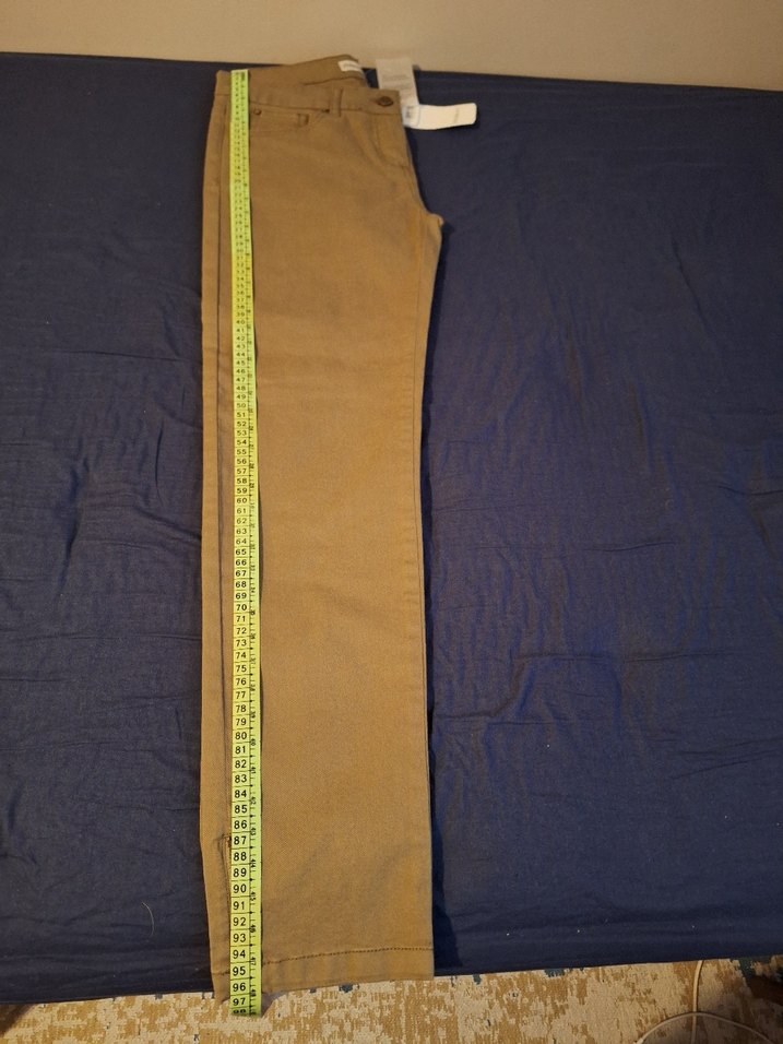 Haki Kadın  Pantolon Midi Boy Fermuarlı - Görsel 4