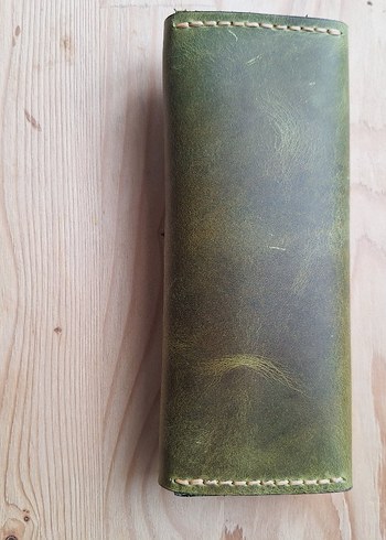 Yeşil Crazy Deri Gözlük Kılıfı - Görsel 2