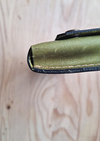 Yeşil Crazy Deri Gözlük Kılıfı - Görsel 3