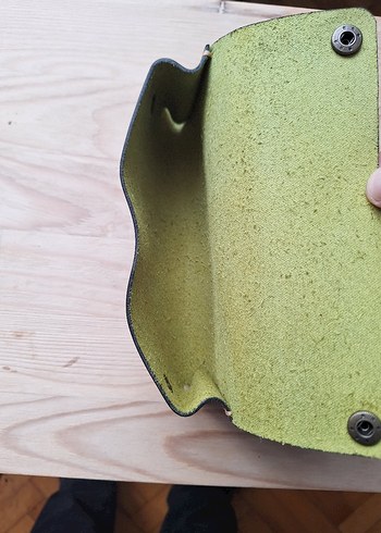 Yeşil Crazy Deri Gözlük Kılıfı - Görsel 5