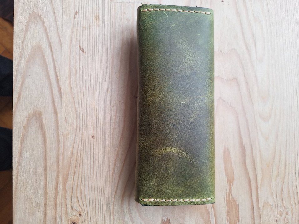 Yeşil Crazy Deri Gözlük Kılıfı - Görsel 2