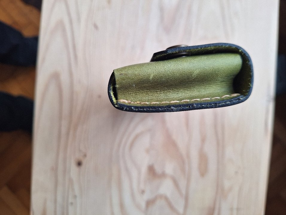 Yeşil Crazy Deri Gözlük Kılıfı - Görsel 3