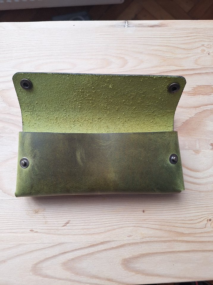 Yeşil Crazy Deri Gözlük Kılıfı - Görsel 4