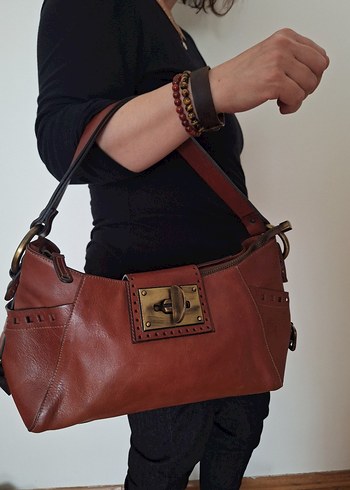 Vintage Bohem Deri Kadın Çantası - Görsel 14