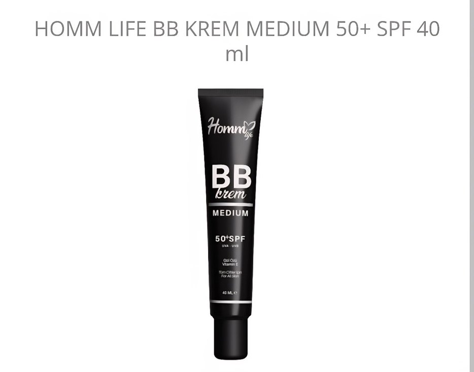 Hommy Yoğun Kapatıcı light medium BB Krem50 SPF40ml adet fiyati - Görsel 2