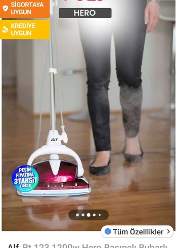 Kırmızı 2Litre Hediyeli Elektrikli Süpürge - Görsel 3