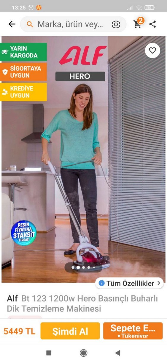 Kırmızı 2Litre Hediyeli Elektrikli Süpürge - Görsel 2