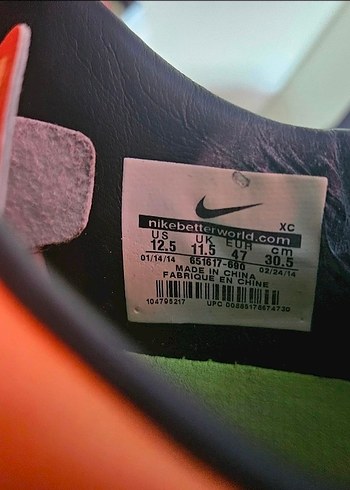 Orijinal Nike Krampon 47 numara - Görsel 6