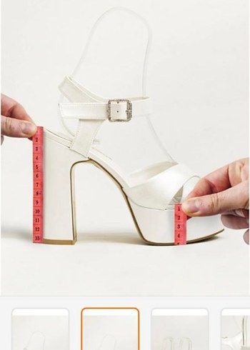 Kadın Beyaz Platform Topuklu Gelin Ayakkabısı - Görsel 2