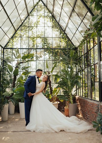 Beyaz kare yaka  A Kesim  aysira Gelinlik - Görsel 2