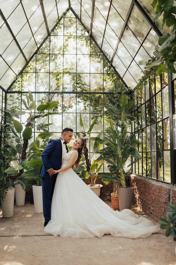 Beyaz kare yaka  A Kesim  aysira Gelinlik - Görsel 2