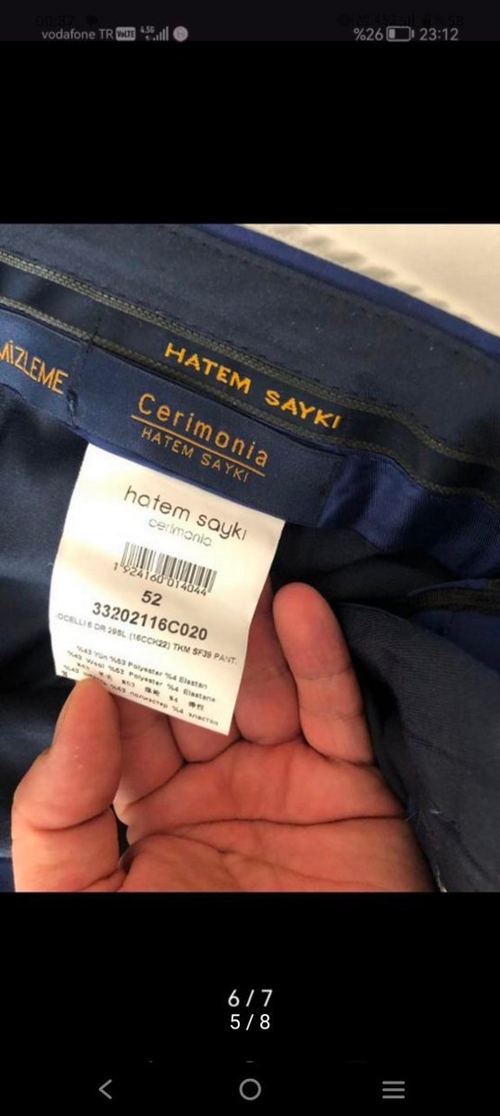 Kemerli Koyu Mavi Erkek Takım Elbise damatlık - Görsel 5