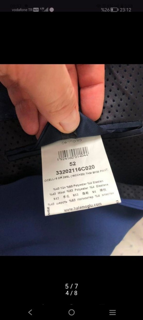 Kemerli Koyu Mavi Erkek Takım Elbise damatlık - Görsel 4