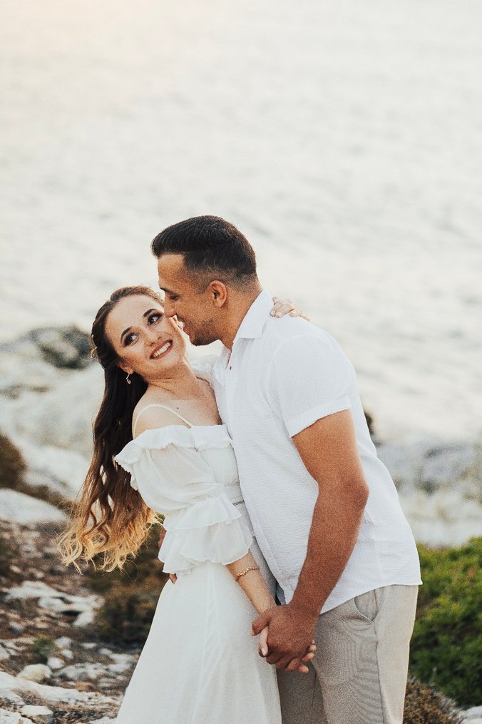 Uzun Beyaz Bohem dış çekim elbise - Görsel 5