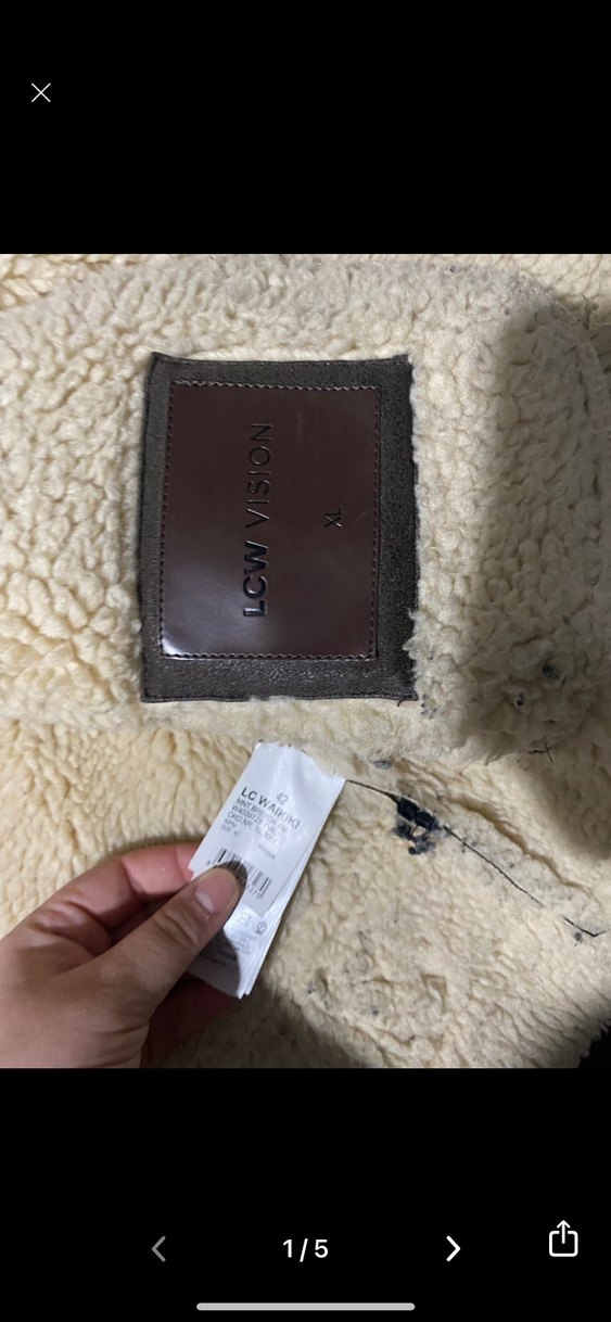 Kürklü Kahverengi Biker Deri Ceket - Görsel 3