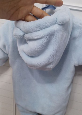 Mavi Bebek Kışlık Tulum Düğmeli - Görsel 3