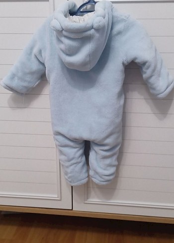 Mavi Bebek Kışlık Tulum Düğmeli - Görsel 2