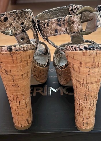 DESA Yılan Desenli Platform Topuklu Kadın Ayakkabı - Görsel 2