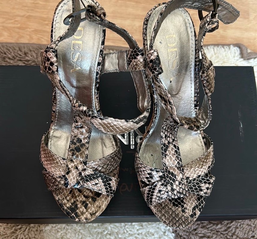 DESA Yılan Desenli Platform Topuklu Kadın Ayakkabı - Görsel 5