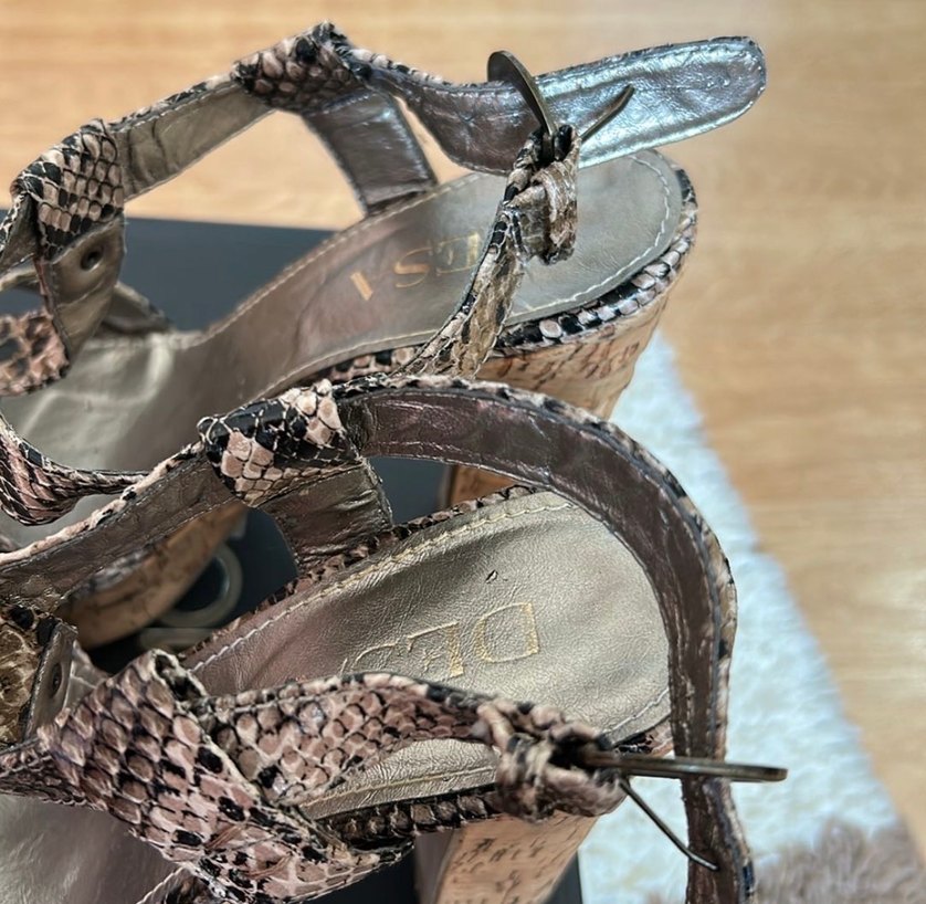 DESA Yılan Desenli Platform Topuklu Kadın Ayakkabı - Görsel 3