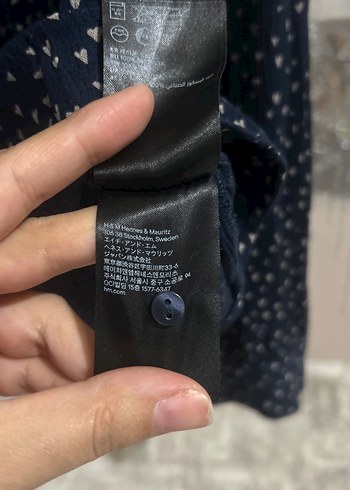 H&M Lacivert Kadın Gömlek - Görsel 5