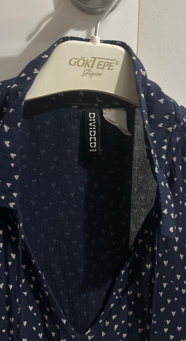 H&M Lacivert Kadın Gömlek - Görsel 2