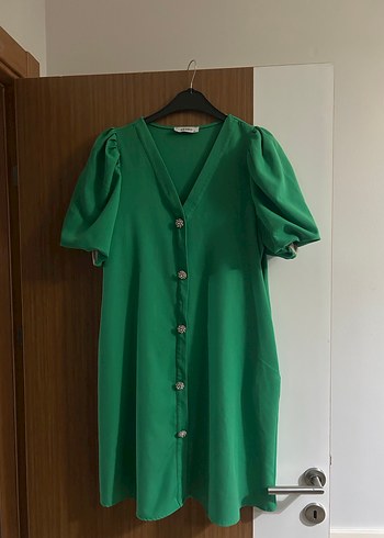 Gusto Yeşil Midi Elbise - Görsel 2