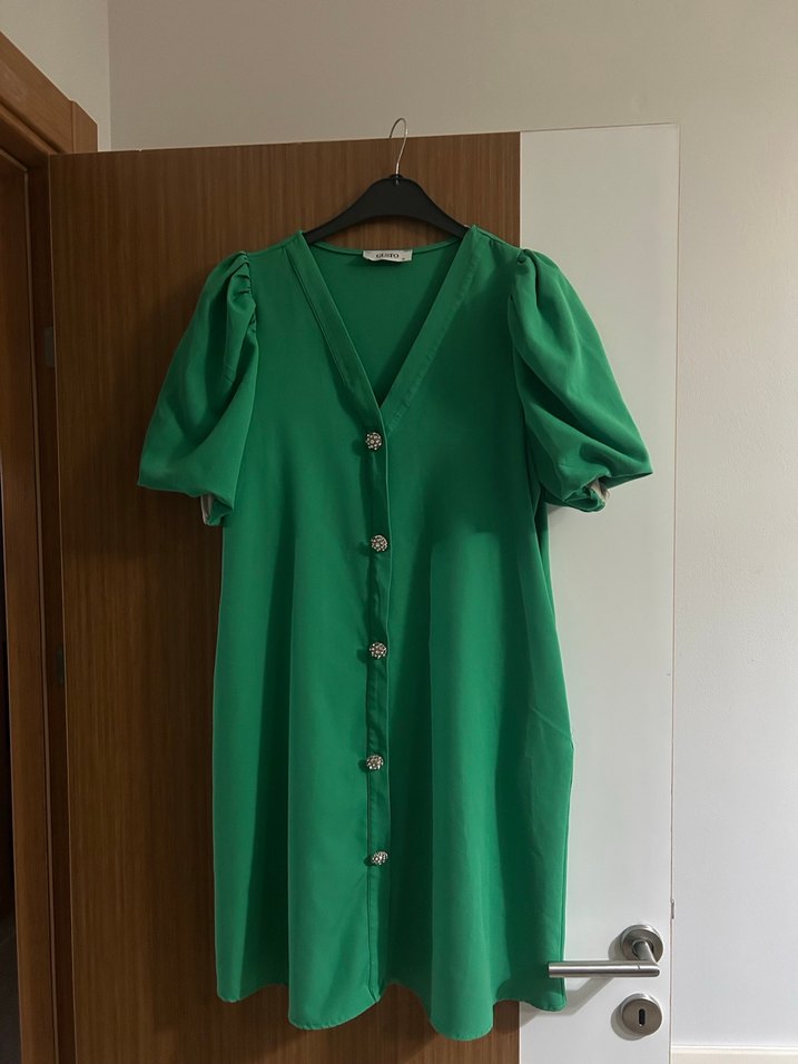 Gusto Yeşil Midi Elbise - Görsel 2