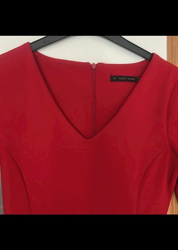 V Yaka Kadın Elbise - Görsel 3