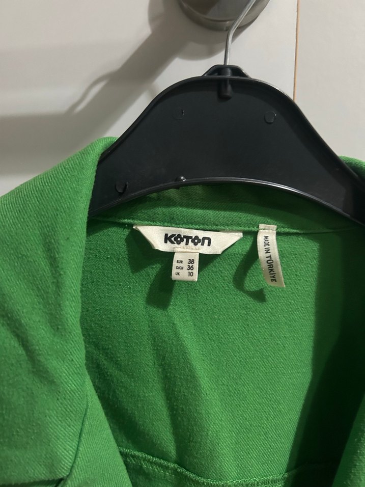 Düğmeli Yeşil Kadın Gömlek Ceket - Görsel 2