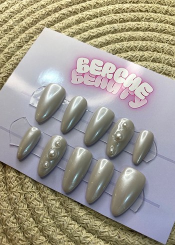 Bride Pearl 10lu protez jel tırnak - Görsel 3