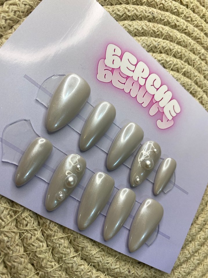 Bride Pearl 10lu protez jel tırnak - Görsel 2