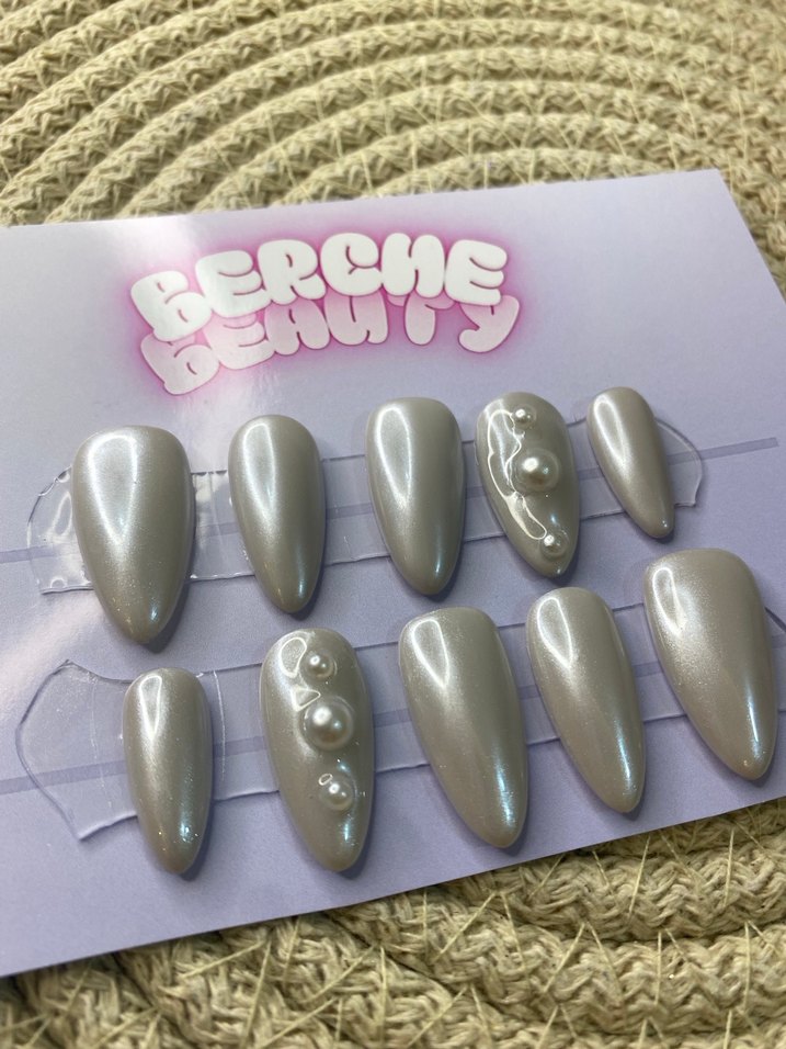 Bride Pearl 10lu protez jel tırnak - Görsel 4