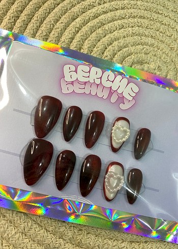 Shining Love orta badem 10lu jel protez tırnak - Görsel 6