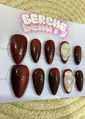 Shining Love orta badem 10lu jel protez tırnak - Görsel 3