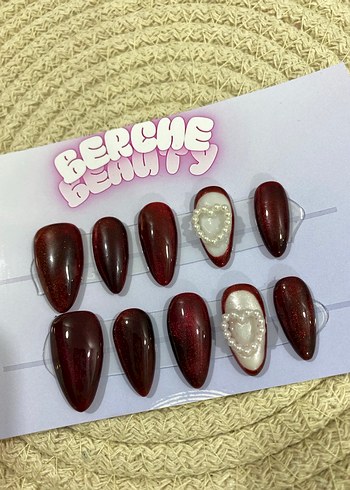 Shining Love orta badem 10lu jel protez tırnak - Görsel 5