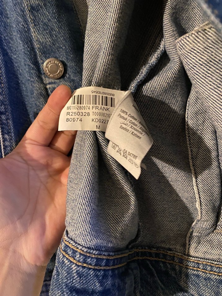 Düğmeli Mavi Erkek Denim Ceket - Görsel 4