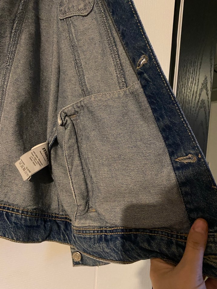 Düğmeli Mavi Erkek Denim Ceket - Görsel 2