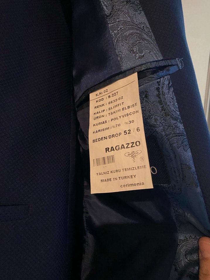 Lacivert Erkek Ofis Takım Elbise Ceketi - Görsel 5