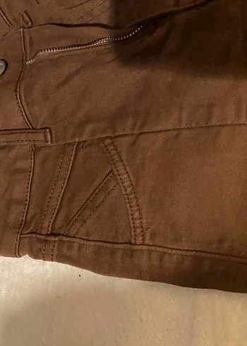 DiLViN Kahverengi Kadın Midi Boy Kot Pantolon - Görsel 2