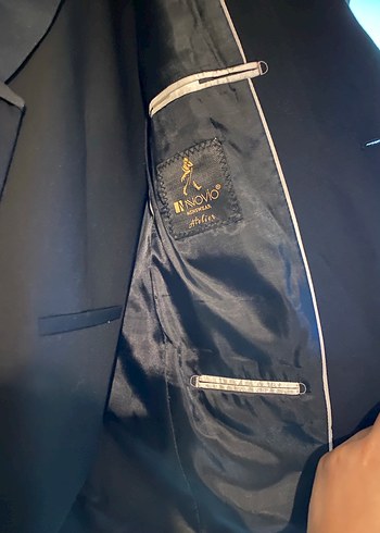 Erkek Siyah Düğmeli Klasik Kesim Takım Elbise - Görsel 5