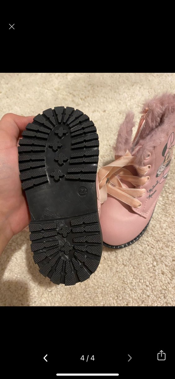 LCW Pembe Kürklü Minnie Mouse Kız Botu - Görsel 3