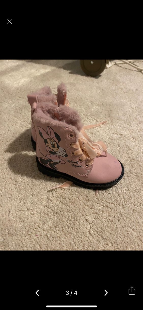 LCW Pembe Kürklü Minnie Mouse Kız Botu - Görsel 2