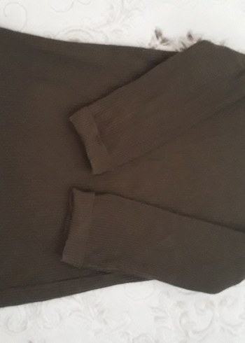 Kadın Haki Uzun Kollu Balıkçı Yaka Triko - Görsel 3