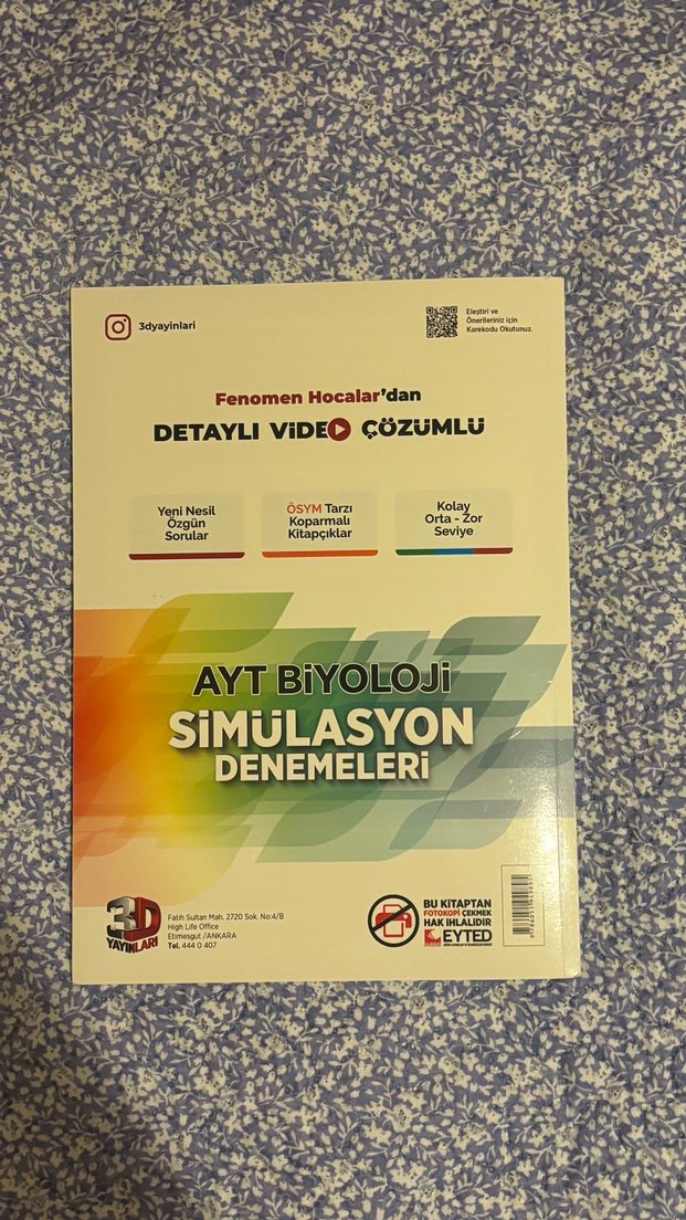 AYT Biyoloji Simülasyon Denemeleri 24'lü - Görsel 2