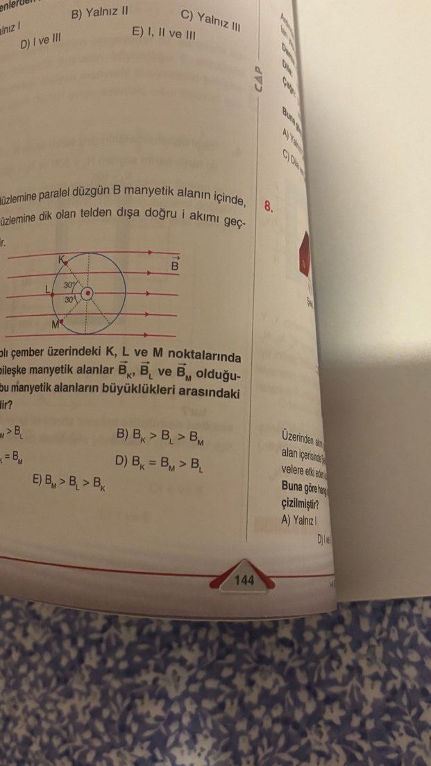 AYT Fizik Video Konu Anlatımlı Soru Fasikülü Elektrik Manyetizma - Görsel 3