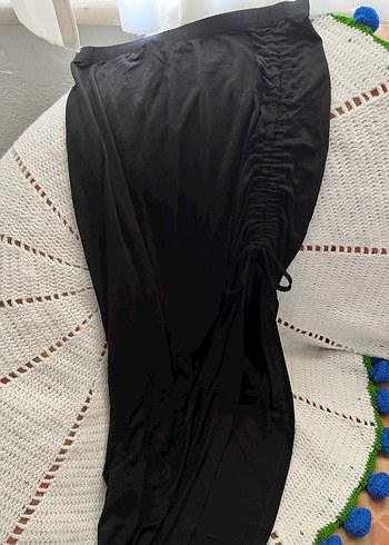 Siyah Drapeli Straplez Mini Bustiyer etek takım - Görsel 4