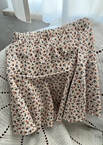 Çiçek baskılı büzgülü takım - Görsel 7